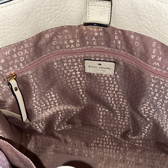 *SOLD*Kate Spade Perri Lane Lazer Cut Bubbles w/ Pebble Leather Tote/Cream/White - Picture 16 of 17